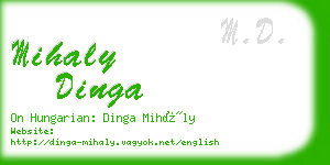 mihaly dinga business card